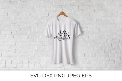 Feliz Navidad. Merry Christmas in Spanish. Calligraphy lettering SVG SVG LaBelezoka 