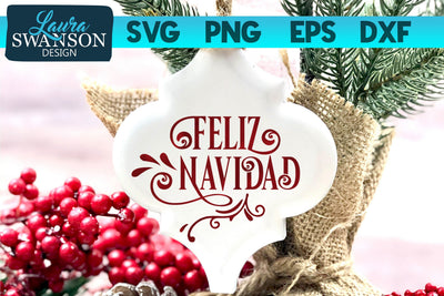 Feliz Navidad SVG Cut File SVG Laura Swanson Design 