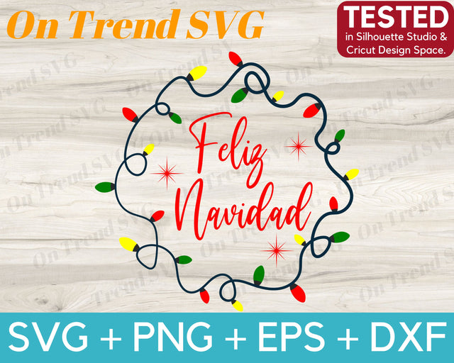 Feliz Navidad SVG PNG DXF EPS Cut File SVG OnTrendSVG 