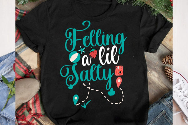 Felling a lil Salty SVG Cut File, Aloha Summer SVG Cut File,Aloha Summer SVG Design, Summer SVG Quotes, Summer Sublimation PNG,Funny Summer SVG Bundle,Summer SVG Bundle, Beach Quotes, Vacation t shirt SVG BlackCatsMedia 