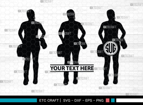 Female Hiker Monogram, Female Hiker Silhouette, Female Hiker SVG, Hiking Svg, Woman Hiking Svg, Hiker Svg, SB00358 SVG ETC Craft 