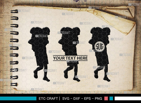 Female Hiker Monogram, Female Hiker Silhouette, Female Hiker SVG, Hiking Svg, Woman Hiking Svg, Hiker Svg, SB00358 SVG ETC Craft 