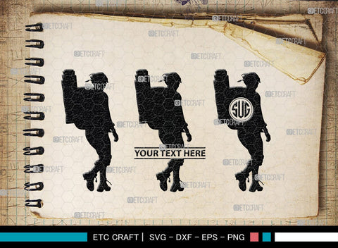 Female Hiker Monogram, Female Hiker Silhouette, Female Hiker SVG, Hiking Svg, Woman Hiking Svg, Hiker Svg, SB00358 SVG ETC Craft 