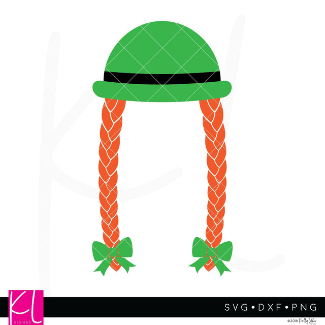 Female Leprechaun Silhouette SVG Kelly Lollar Designs 