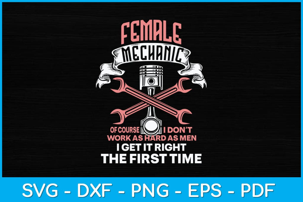 Female Mechanic Car Auto Girl Diesel Garage Wife Girlfriend Svg Design ...