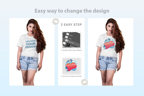Female T-Shirt Mock-Up Bundle Mock Up Photo SH_Tee store 