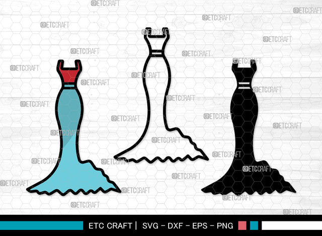 Female Wedding Dress Icons Color, Wedding Dress Svg, Woman Dress Svg, Girl Clothing, Female Wedding Dress Bundle, Icon Bundle, Svg Cut File, Dxf, Eps, Png, SVG ETC Craft 