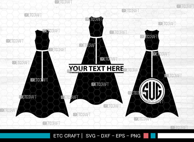 Female Wedding Dress Icons Monogram, Wedding Dress Svg, Woman Dress Svg, Girl Clothing, Female Wedding Dress Monogram, Icon Monogram, Svg Cut File, Dxf, Eps, Png, SVG ETC Craft 