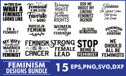 Feminism SVG Designs Bundle SVG PatternFeed8 