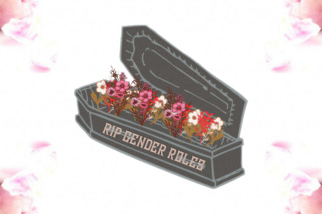 Feminist Gender Roles Flowers Coffin PNG Sublimation Jagonath Roy 