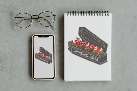 Feminist Gender Roles Flowers Coffin PNG Sublimation Jagonath Roy 