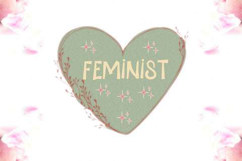 Feminist Heart with Florals PNG Sublimation Jagonath Roy 