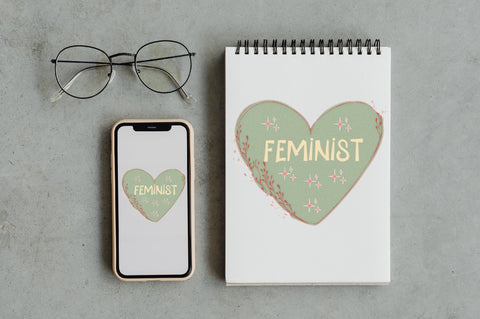 Feminist Heart with Florals PNG Sublimation Jagonath Roy 