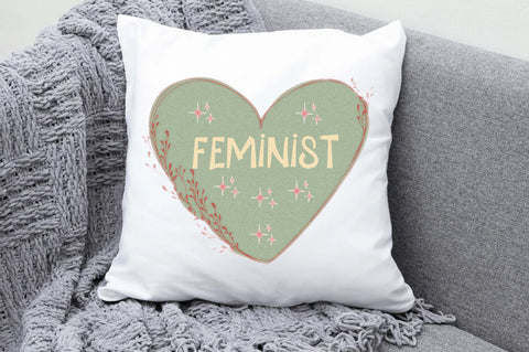 Feminist Heart with Florals PNG Sublimation Jagonath Roy 