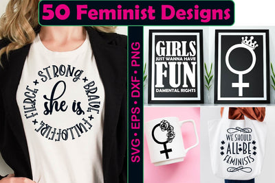 Feminist Quotes SVG bundle, Feminism Cutting file SVG Paper Switch 