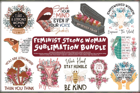 Feminist Strong Woman Sublimation Bundle Sublimation Jagonath Roy 