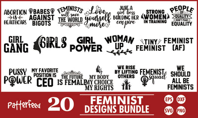 Feminist SVG Designs bundle SVG PatternFeed8 