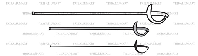 Fencing sword SVG TribaliumArtSF 