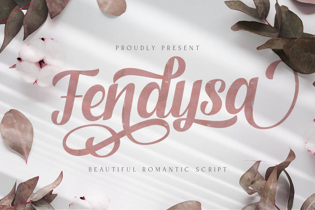 Fendysa - Beautiful Romantic Calligraphy Script Font Font StringLabs 