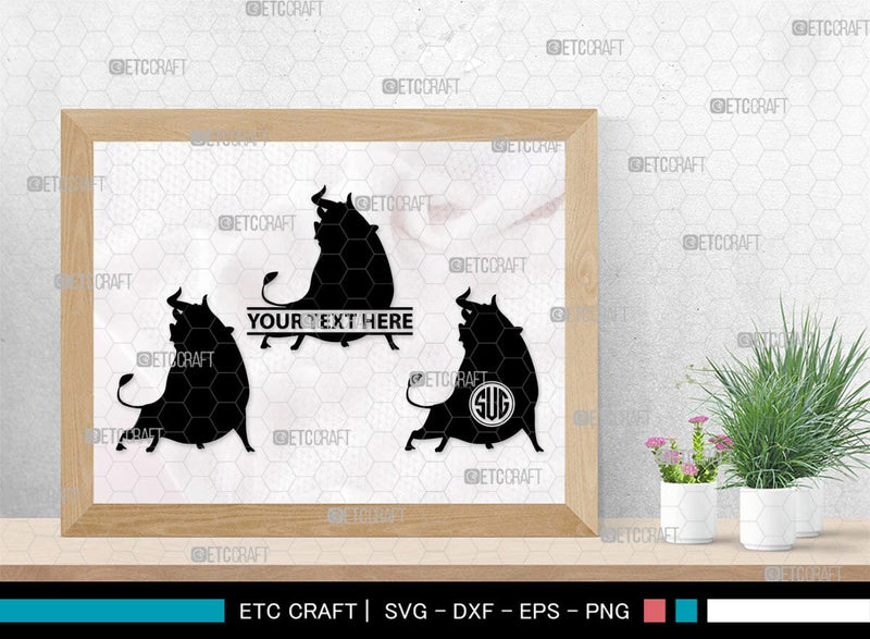 Ferdinand Monogram, Ferdinand Silhouette, Ferdinand SVG, Ferdinand Bull ...