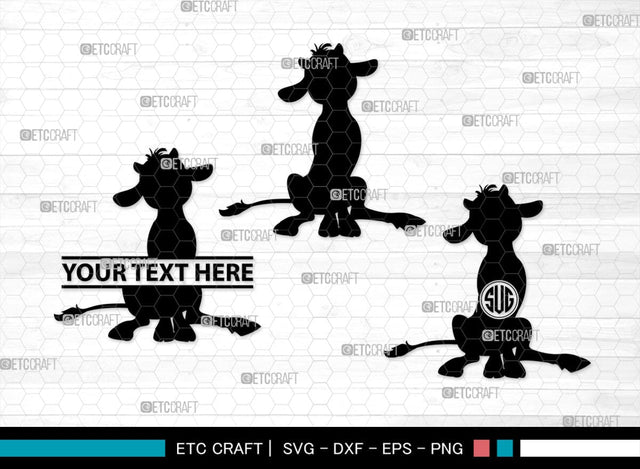 Ferdinand Monogram, Ferdinand Silhouette, Ferdinand SVG, Ferdinand Bull Svg, Ferdinand Character Svg, Animal Svg, SB00262 SVG ETC Craft 