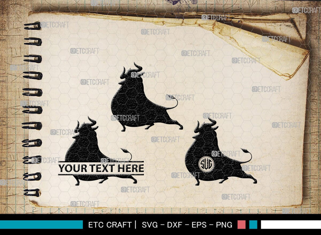Ferdinand Monogram, Ferdinand Silhouette, Ferdinand SVG, Ferdinand Bull ...