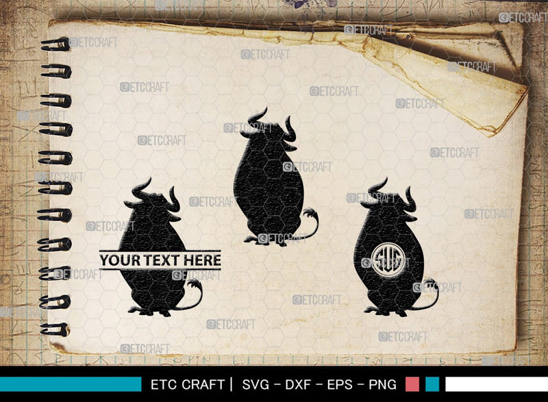 Ferdinand Monogram, Ferdinand Silhouette, Ferdinand SVG, Ferdinand Bull ...