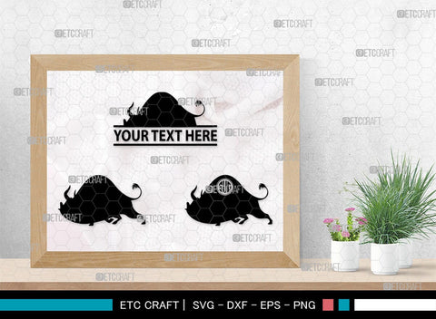 Ferdinand Monogram, Ferdinand Silhouette, Ferdinand SVG, Ferdinand Bull Svg, Ferdinand Character Svg, Animal Svg, SB00262 SVG ETC Craft 