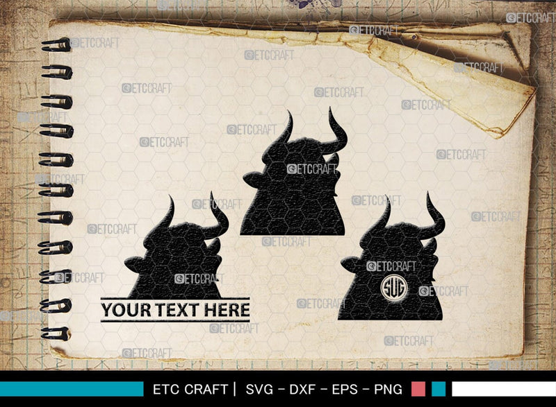 Ferdinand Monogram, Ferdinand Silhouette, Ferdinand SVG, Ferdinand Bull ...