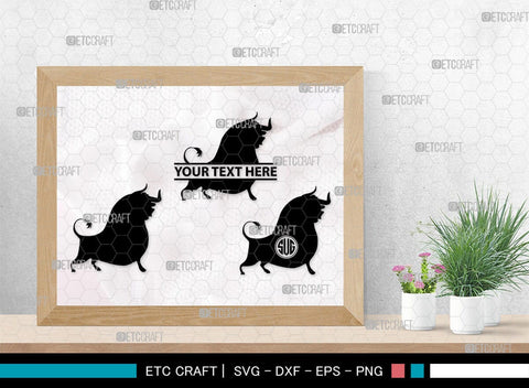 Ferdinand Monogram, Ferdinand Silhouette, Ferdinand SVG, Ferdinand Bull Svg, Ferdinand Character Svg, Animal Svg, SB00262 SVG ETC Craft 