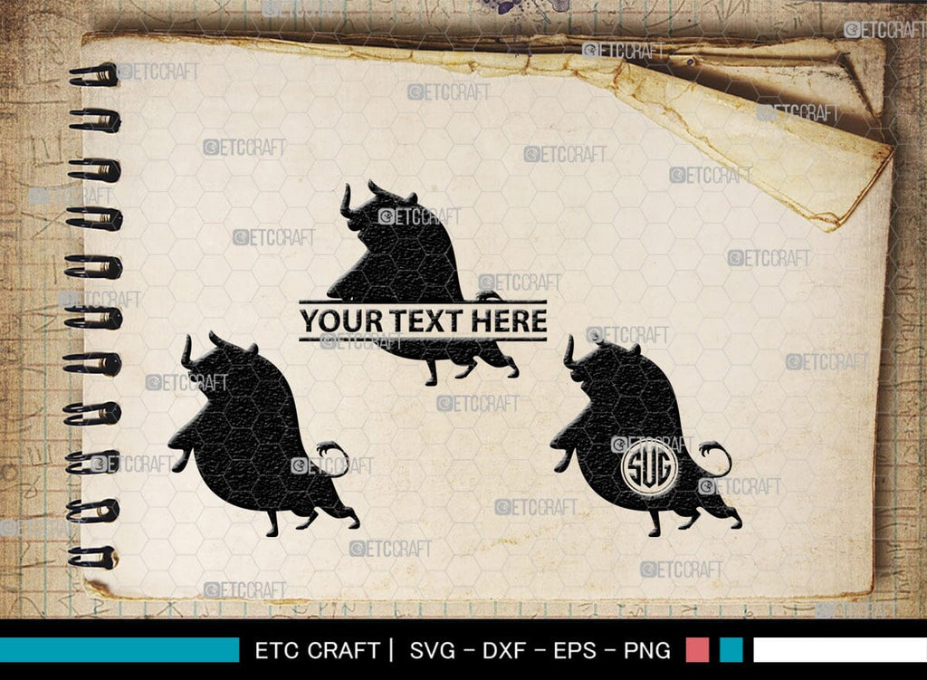 Ferdinand Monogram, Ferdinand Silhouette, Ferdinand SVG, Ferdinand Bull ...