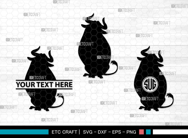 Ferdinand Monogram, Ferdinand Silhouette, Ferdinand SVG, Ferdinand Bull Svg, Ferdinand Character Svg, Animal Svg, SB00262 SVG ETC Craft 