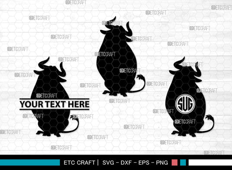 Ferdinand Monogram, Ferdinand Silhouette, Ferdinand SVG, Ferdinand Bull Svg, Ferdinand Character Svg, Animal Svg, SB00262 SVG ETC Craft 