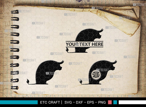 Ferdinand Monogram, Ferdinand Silhouette, Ferdinand SVG, Ferdinand Bull Svg, Ferdinand Character Svg, Animal Svg, SB00262 SVG ETC Craft 