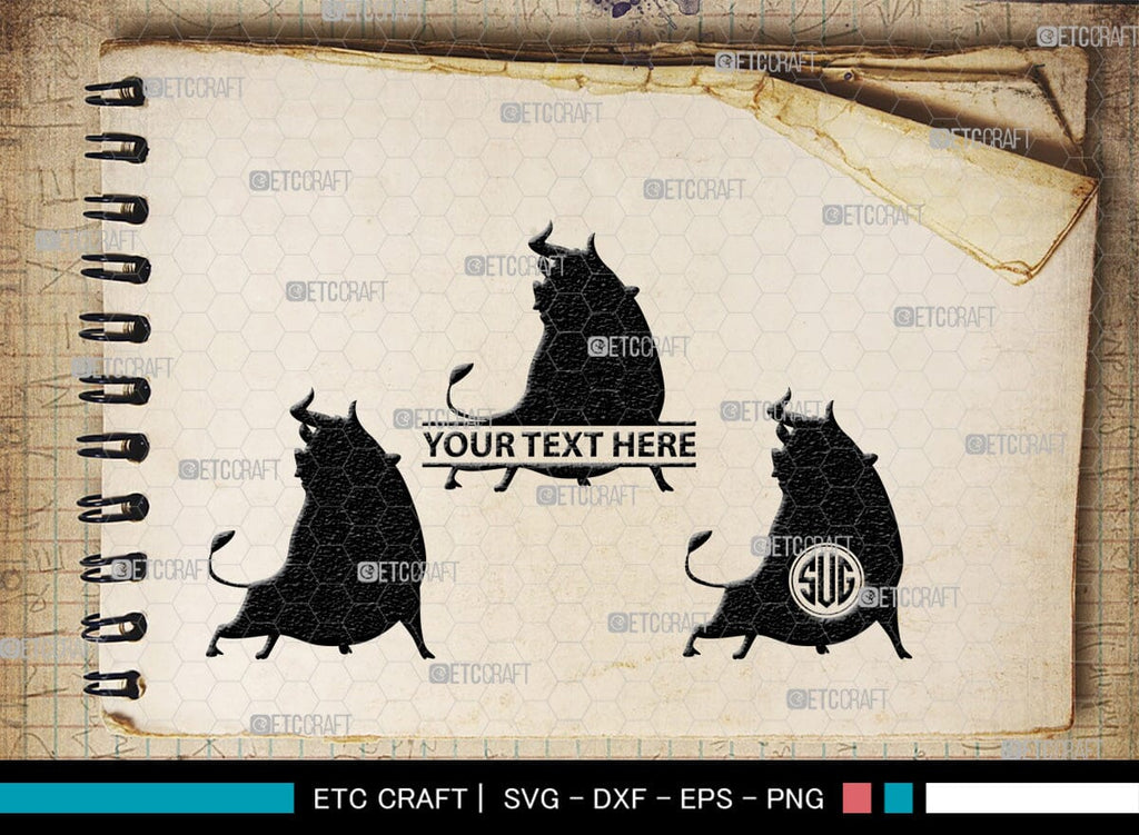 Ferdinand Monogram, Ferdinand Silhouette, Ferdinand SVG, Ferdinand Bull ...