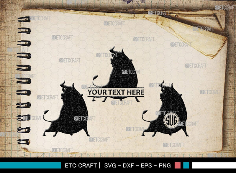 Ferdinand Monogram, Ferdinand Silhouette, Ferdinand SVG, Ferdinand Bull ...