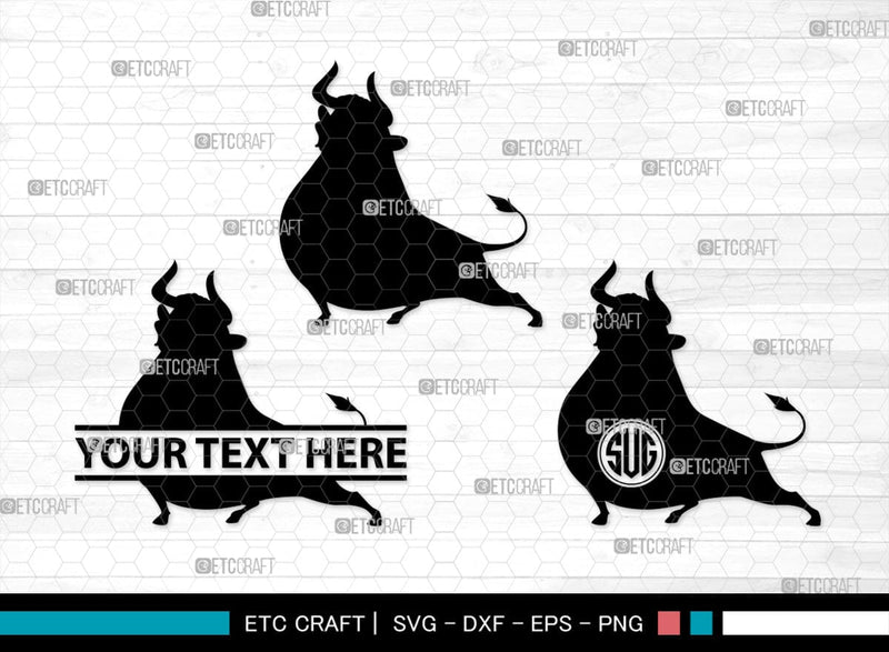 Ferdinand Monogram, Ferdinand Silhouette, Ferdinand SVG, Ferdinand Bull ...