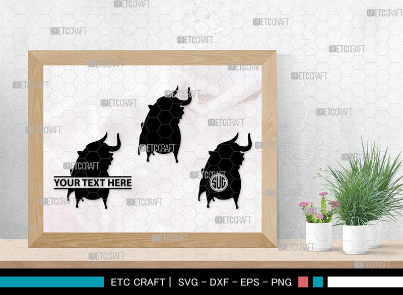 Ferdinand Monogram, Ferdinand Silhouette, Ferdinand SVG, Ferdinand Bull ...