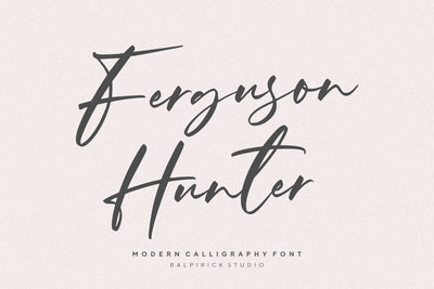 Ferguson Hunter Modern Calligraphy Font Font Balpirick 