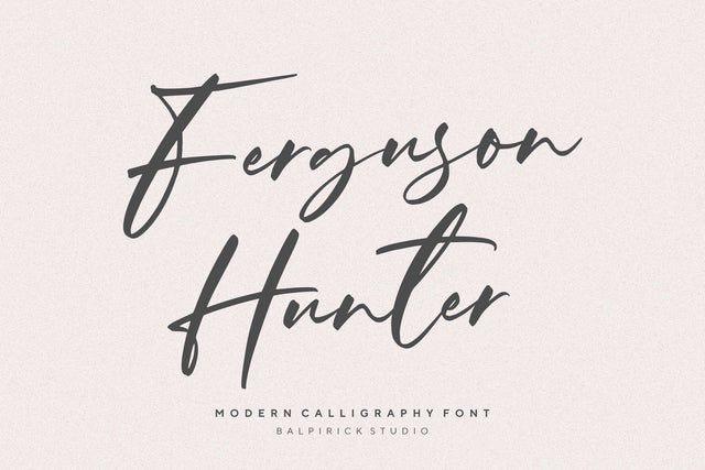 Ferguson Hunter Modern Calligraphy Font Font Balpirick 