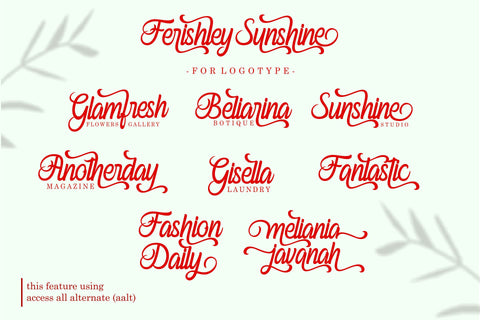 Ferishley Sunshine Font Holydie Studio 