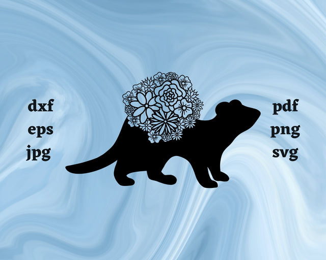 Ferret Mandala SVG Cut File SVG Northern Light SVG 