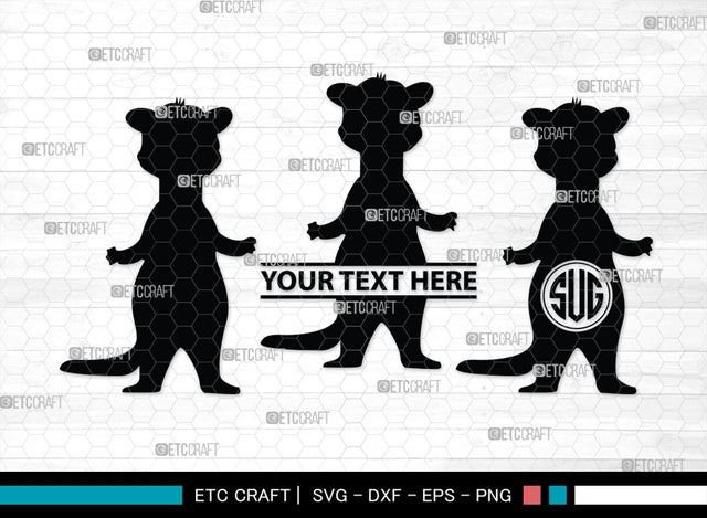Ferret Monogram, Ferret Silhouette, Ferret SVG, Weasel Svg, Animal Svg, Ferret Svg, SB00263 SVG ETC Craft 