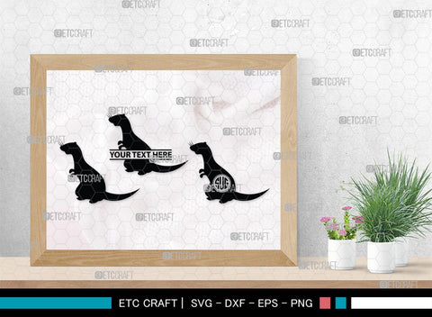 Ferret Monogram, Ferret Silhouette, Ferret SVG, Weasel Svg, Animal Svg, Ferret Svg, SB00263 SVG ETC Craft 