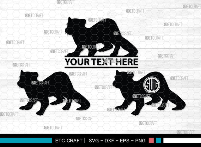 Ferret Monogram, Ferret Silhouette, Ferret SVG, Weasel Svg, Animal Svg, Ferret Svg, SB00263 SVG ETC Craft 