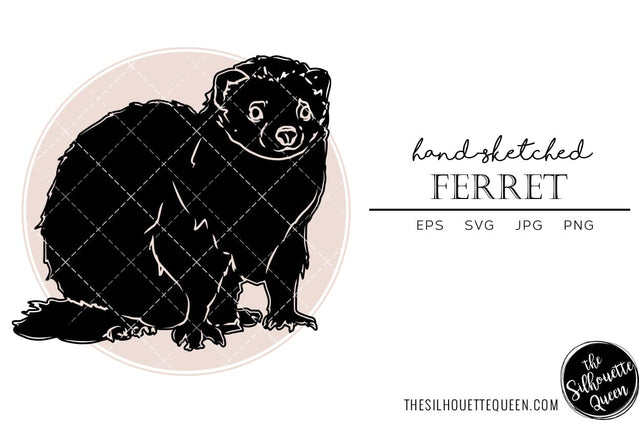 Ferret Sketch Vector SVG Loveleen Kaur 