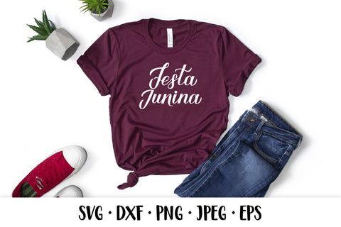 Festa Junina calligraphy lettering. Brazil June Festival SVG SVG LaBelezoka 