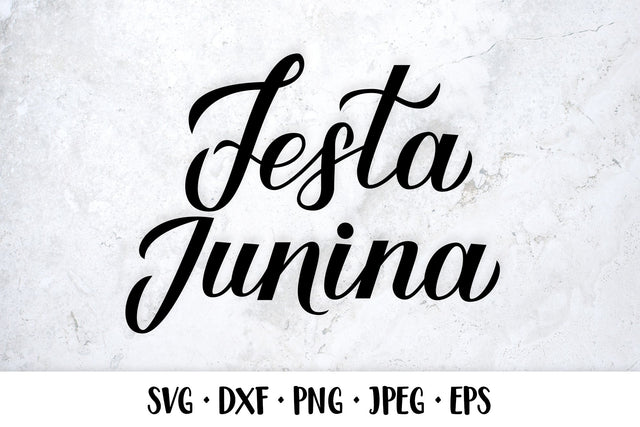Festa Junina calligraphy lettering. Brazil June Festival SVG SVG LaBelezoka 