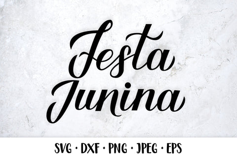 Festa Junina calligraphy lettering. Brazil June Festival SVG SVG LaBelezoka 