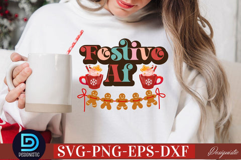 Festive AF SVG SVG DESIGNISTIC 